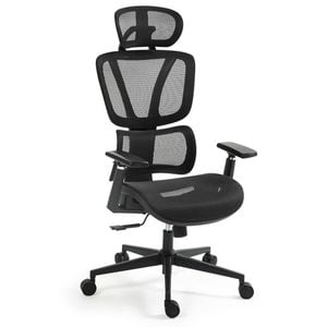 FORTIA Ergonomic Office Desk Chair, Coolmesh Fabric, Adjustable Lumbar Support, Headrest, Armrest and Recline, Black
