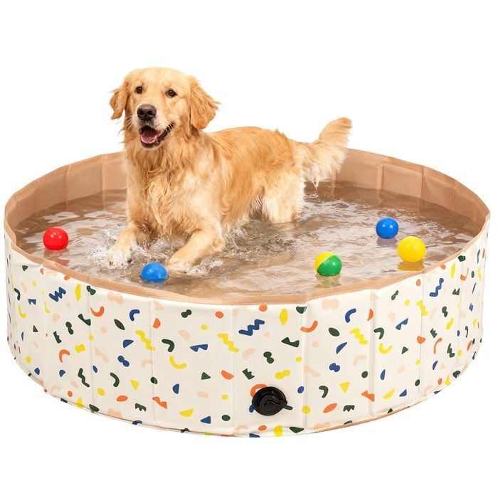 Advwin Dog Pool Foldable Pet Swimming Pool Dog Bath Tub Shower