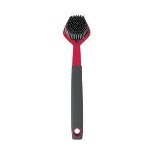 Avanti Scrubbing Brush Durable Silicone Bristles W/ Built-in Scraper