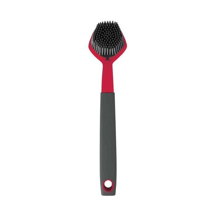 Avanti Scrubbing Brush Durable Silicone Bristles W/ Built-in Scraper