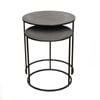 Set Of 2 Ssh Collection Philip 41 And 49cm Wide Nesting Side Tables - Nickel