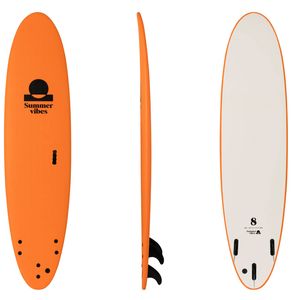 Summer vibes Mini Mal 8' Softboard - Orange White