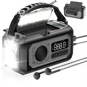 Emergency Hand Crank Solar Radio Gray