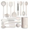 Dishwasher Safe Silicone Cooking Utensils Set - 446°F Heat Resistant for Nonstick Cookware