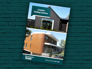 Bunnings Trade Cladding Brochure on a Green brick background