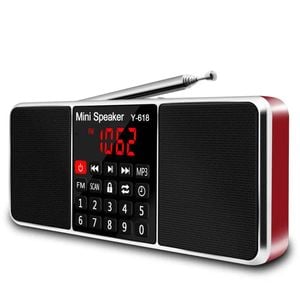 Digital Fm Radio Receiver Stereo Red