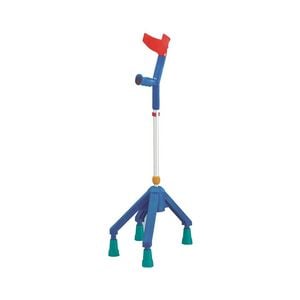 Kids Quad Forearm Crutch - Adjustable Children's Support Open Cuff - Single