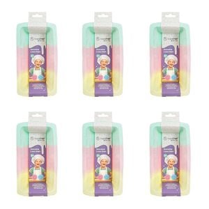 6PK Topchef Pastel Silicone Heat Resistant Baking Pan - Loaf Cotton Candy