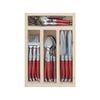 Laguiole Jean Neron 24pc. Cutlery Set - Red