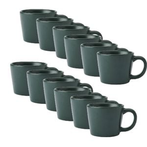 12pk La Cafetiere Ceramic Coffee Espresso Drinking Cup Mug 8x8x5cm Green