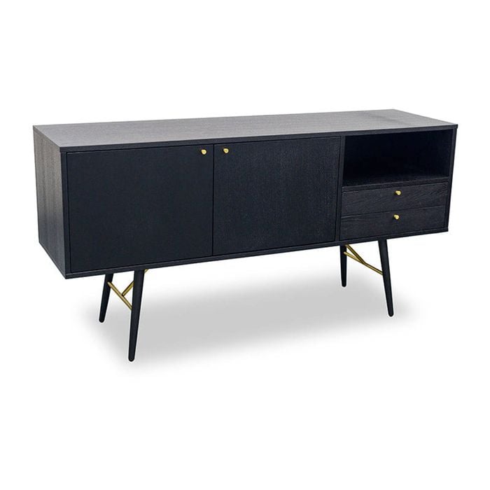 Modern Furniture OMARI Sideboard Buffet 160cm - Black Ash