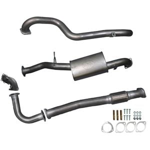 Ignite Exhausts Turbo Back For Nissan Gu Patrol 4.2l Leaf Spring Ute 3" Dump Pipe & Muffler Raw Aluminised Steel
