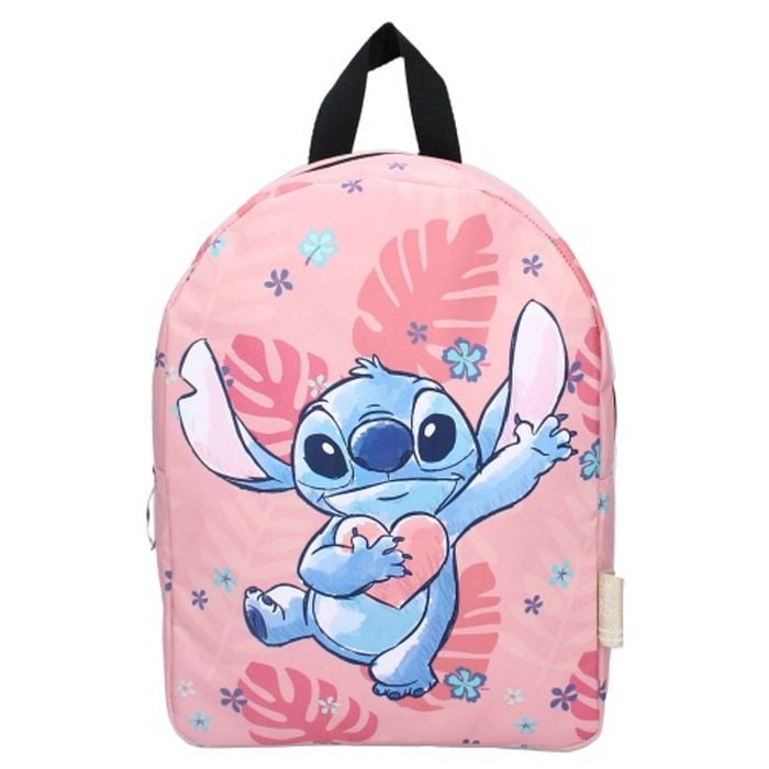 Disney Lilo & Stitch Kids Toddler 31cm Backpack With Pink Stitch Baseball Cap
