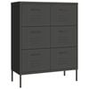 vidaXL Drawer Cabinet Anthracite Steel Sideboard Cupboard Home Display Cabinet