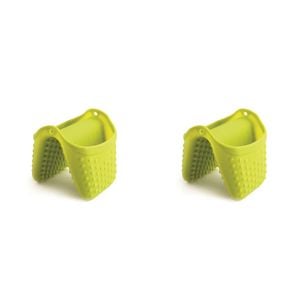 2PK Dexas Silicone 7.5cm Pinch Oven Hand Mitt Protection - Green