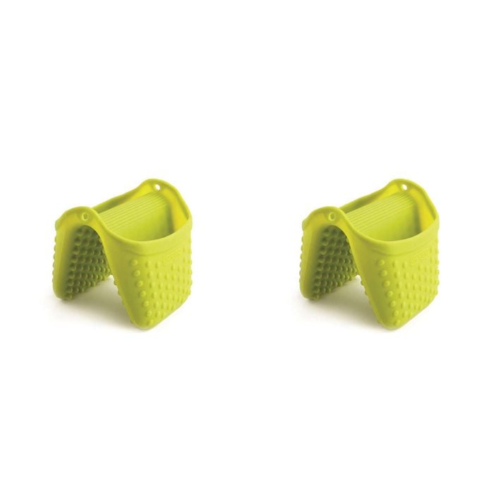 2PK Dexas Silicone 7.5cm Pinch Oven Hand Mitt Protection - Green