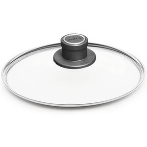 Woll Diamond Lite Fixed Knob Safety Glass Lid 18cm W/Knob