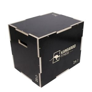 Kangaroo Fitness 3 in 1 Wooden Plyo Box Black