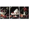 3pcs Dessert cake Art Painting Print 100% Australian Made 3 x 40x60cm (Metal Print)