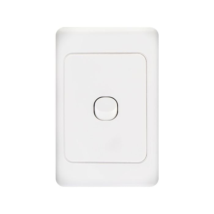 DETA White 1 Gang Single Vertical Switch