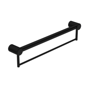 Nero Mecca Care 32mm Grab Rail With Towel Holder 600mm Matte Black