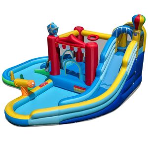 Costway Inflatable Bounce House Water Slide w/Splash Pool Party NO Blower