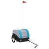 vidaXL Bike Trailer Bicycle Carrier Foldable Cart Black and Blue 30 kg Iron