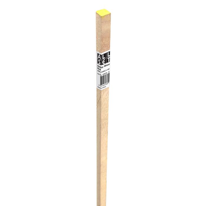 All Set  915 x 5 x 5mm Yellow Rod Hobby Wood