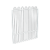 ProtectorAl 1201 - 1500 x 1800mm Pearl White Aluminium Garden Gate Loop Top With Mid Rail
