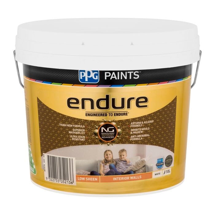 PPG Paints 10L White Low Sheen Endure Interior Wall Paint