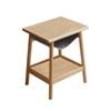 MIUZ Side End Table Storage Oakwood Table Lamp Coffee Side Table Nightstand
