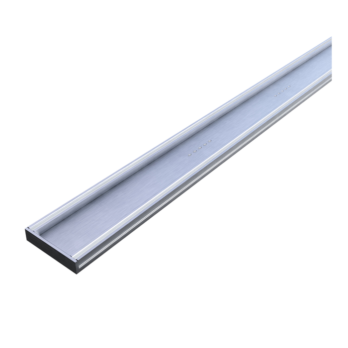 DTA Hayman Tile In Drain 2m x 21mm x 100mm Brushed Silver