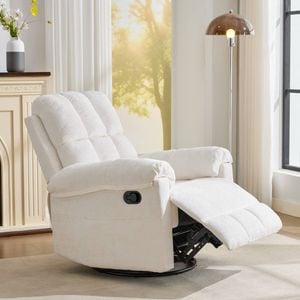 Homfurn Swivel Recliner Chair, Swivel Rocker Recliner Chair For Adults, Small Recliners For Small Spaces