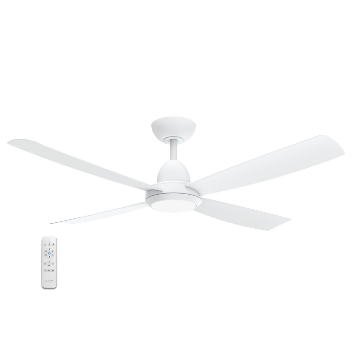 Four Seasons Living > Combat 48" DC Ceiling Fan with LED Light and Remote Control > White