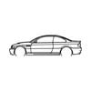 Ignite Laser BMW E46 M3 CSL Silhouette Metal Wall Art Coated Black 23.6inch/60cm