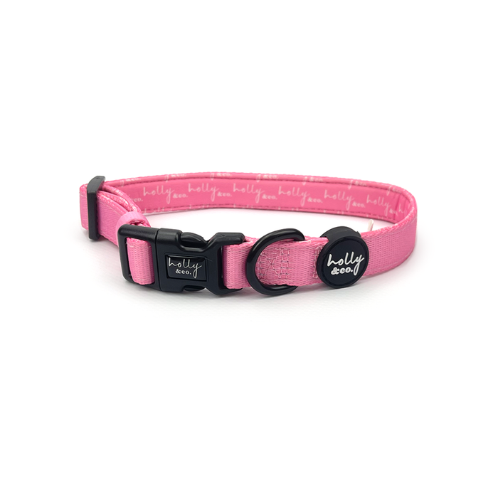 Holly & Co Millennial Pink Medium Pink Stylish Dog Collar