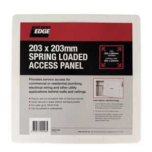 Builders Edge 203 x 203mm Spring Loaded Access Panel