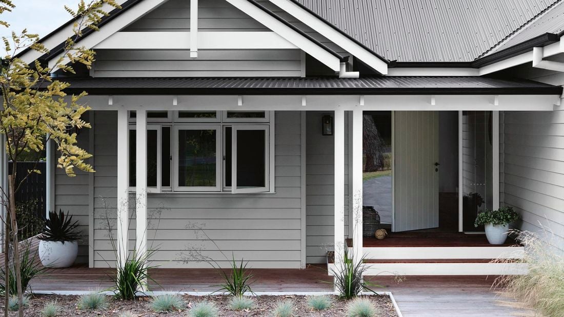 modern home painted in neutral tones