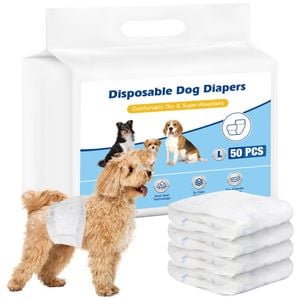 Advwin Dog Diapers Disposable Male Dog Wrap 50PCS