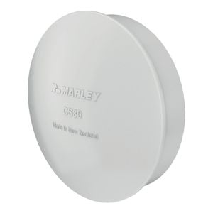 Marley 80mm Gull Grey Downpipe End Cap