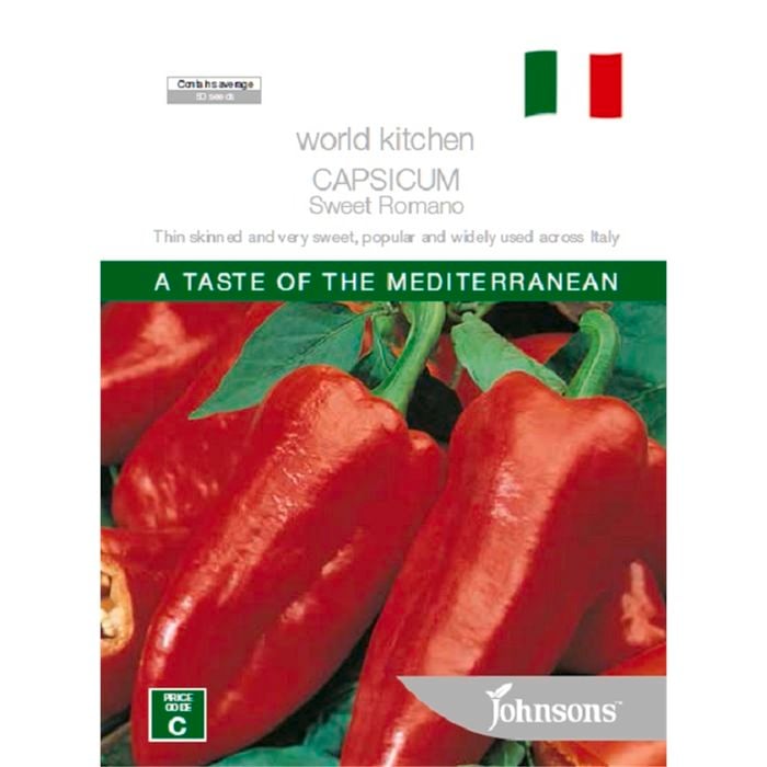 Johnsons Seed Capsicum Sweet Romano World Kitchen