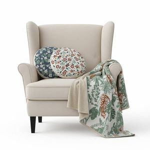 SOGA Home & Living Bundle – Soft Polyester-Cotton Pillows & Tropical Leaf Throw Blanket