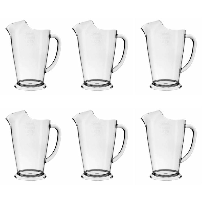 Crown Polycarb Jug With Ice Lip 1140ml | Set Of 6