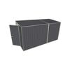 Build-a-Shed 1.5 x 3.7 x 2m Single Hinged Door Skillion Shed - Grey