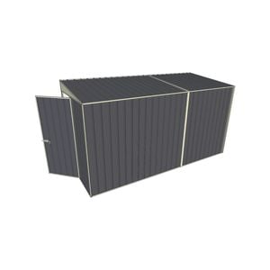 Build-a-Shed 1.5 x 3.7 x 2m Single Hinged Door Skillion Shed - Grey
