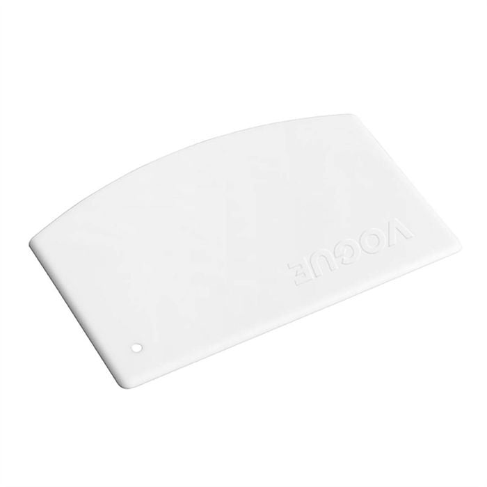 Vogue Plain Scraper Polyethylene Dough Bench Scraper White 152x115mm Kitchen Utensil