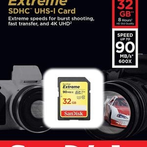 SanDisk SDSDXVE-032G-GNCIN 32GB Extreme SDHC SDXVE UHS-I SD Card