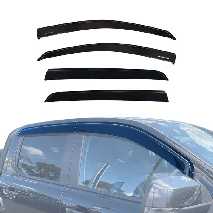 AUSGO Injection Weather Shields for Ford Ranger Super Duty Dual Cab 2025-Onwards Weathershields Window Visors Wind Deflectors