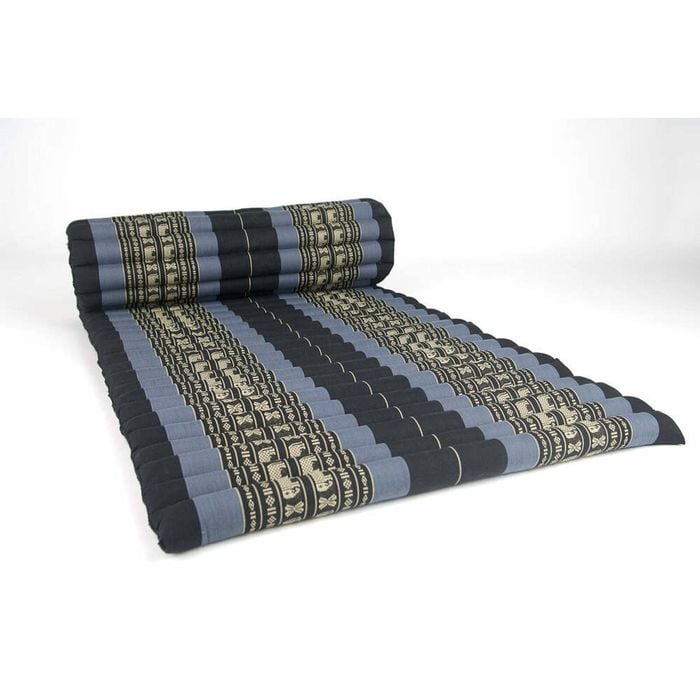 Handmade Thai Kapok Roll Up Mattress - Organic Kapok Sleeping Mat, Yoga Daybed And Floor Futon