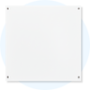 Lumiere Brilliant White Magnetic Glassboard 1200x1200mm